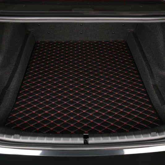 Base Trunk Mat - Black with Red Stitching - Audi
