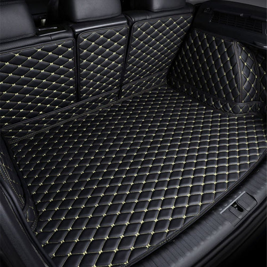 3D Trunk Mat - Black with Beige Stitching - Audi