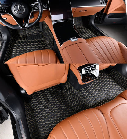 Honeycomb Series - Black with Beige Stitching