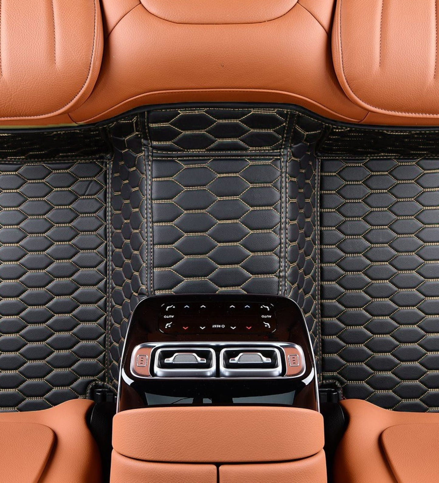 Honeycomb Series - Black with Beige Stitching