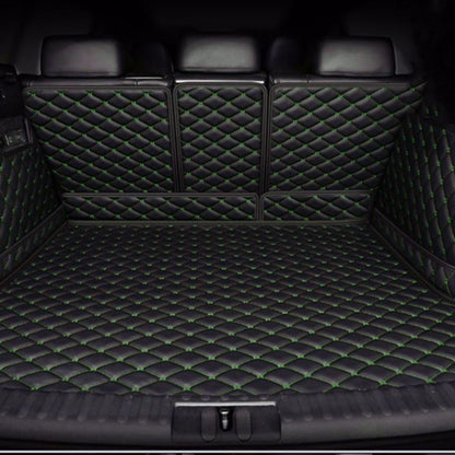 3D Trunk Mat - Black with Green Stitching