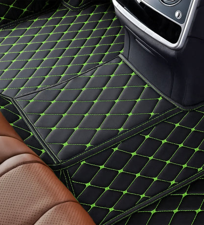 Diamond Series - Black with Green Stitching