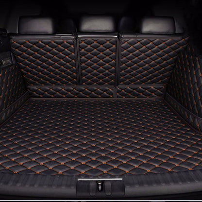 3D Trunk Mat - Black with Orange Stitching