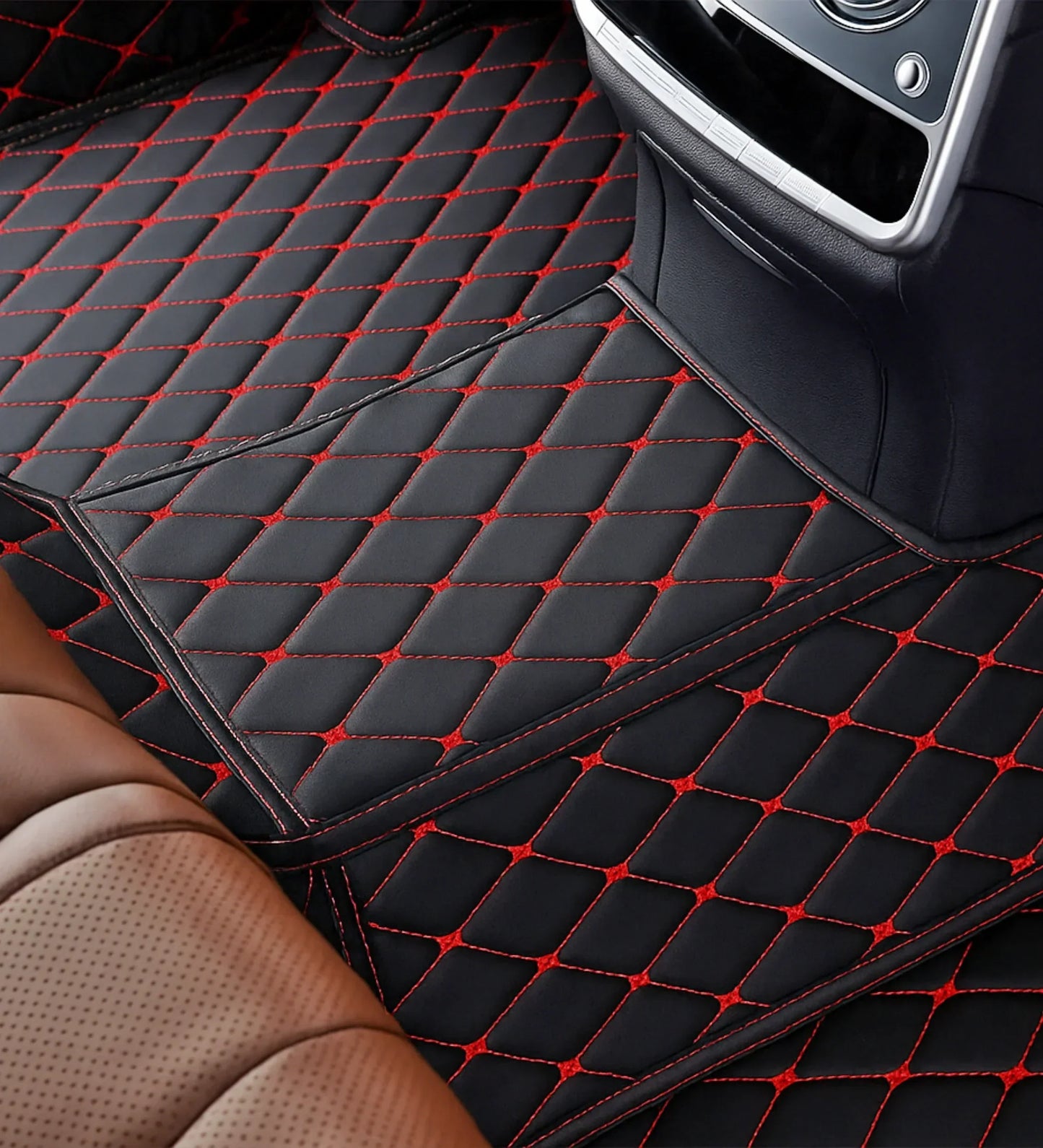 Diamond Series - Black with Red Stitching