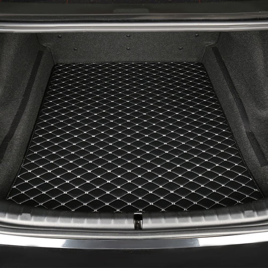 Base Trunk Mat - Black with White Stitching - Mini