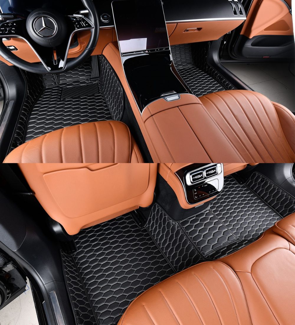 Honeycomb Series - Black with White Stitching