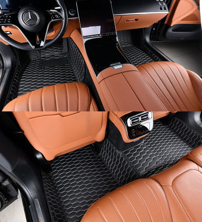 Honeycomb Series - Black with White Stitching