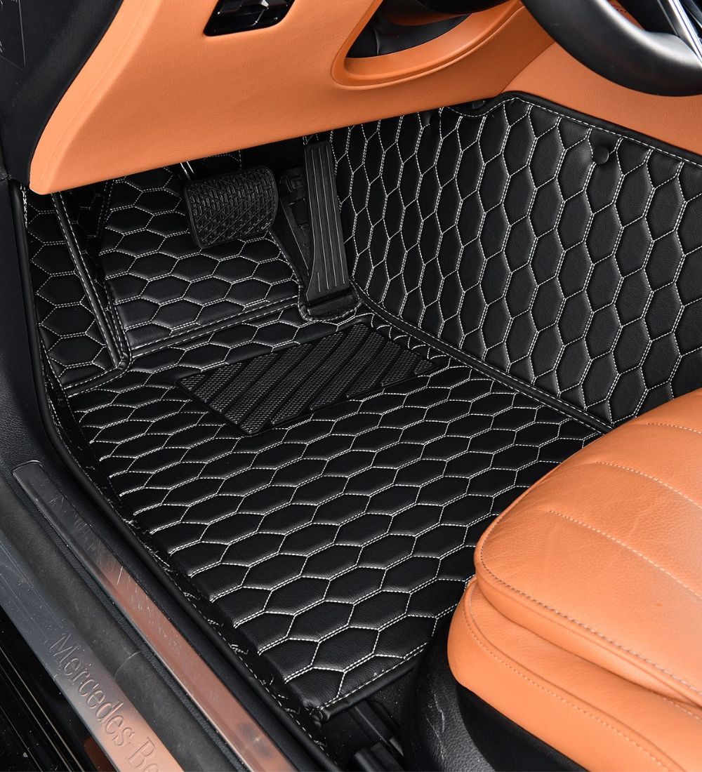 Honeycomb Series - Black with White Stitching