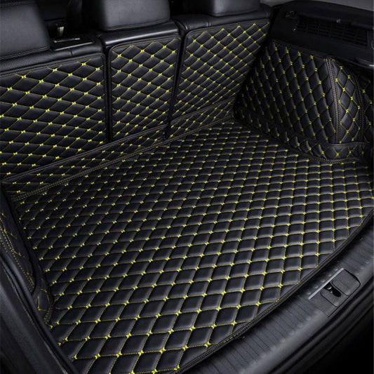 3D Trunk Mat - Black with Yellow Stitching - Chevrolet